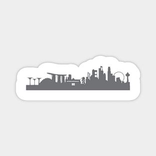 Singapore in gray Magnet