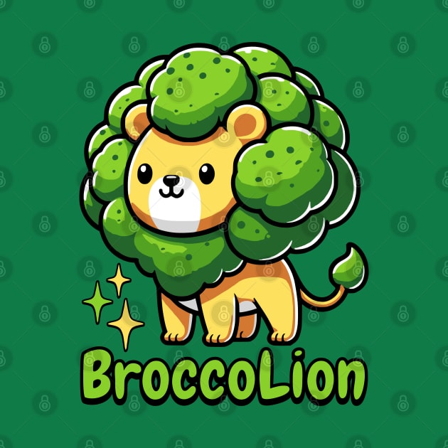 Broccoline! Cute Broccoli Lion! Cute Food Animals by Cute And Punny