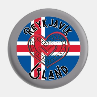 Reykjavik T-Shirt, Iceland T-Shirt, Island T-Shirt Pin