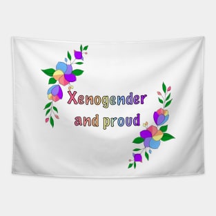 Xenogender and proud floral design Tapestry