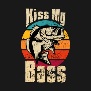 Kiss My Bass Funny Bass Fishing T-Shirt