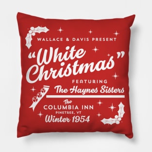 White Christmas Ad (WH) Pillow