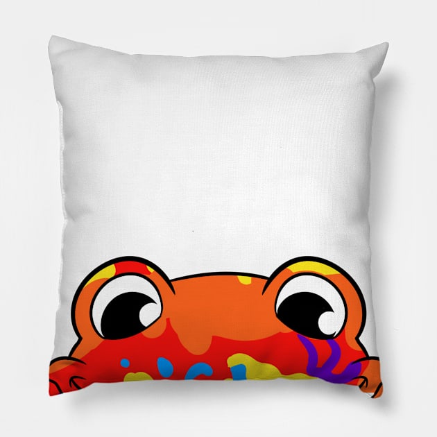 Peek-a-boo Frog Pillow by HappyFrogsCBD