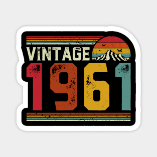 Vintage 1961 Birthday Gift Retro Style Magnet