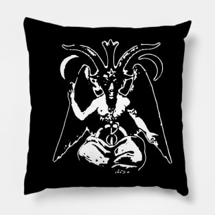 Baphomet (High Resolution, Monochrome) Pillow