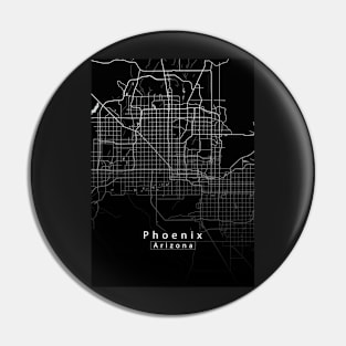 Phoenix Arizona City map dark Pin