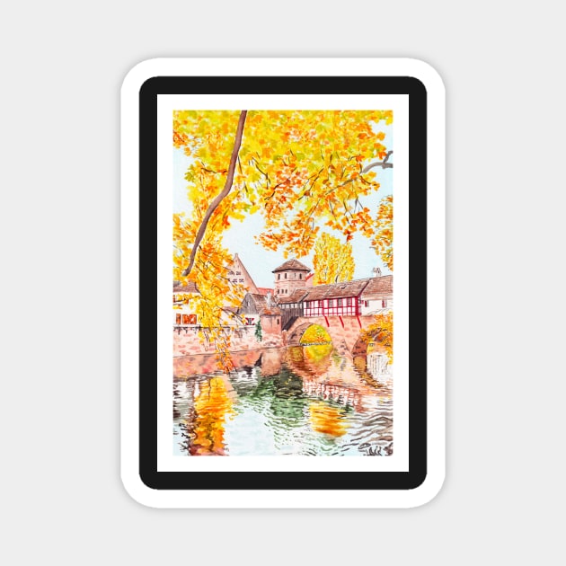 Nuremberg, Germany Magnet by NorrskenArt