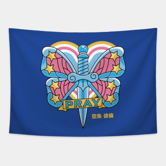 Dagger Butterfly Tattoo Jojos Bizarre Adventure Tapestry Teepublic