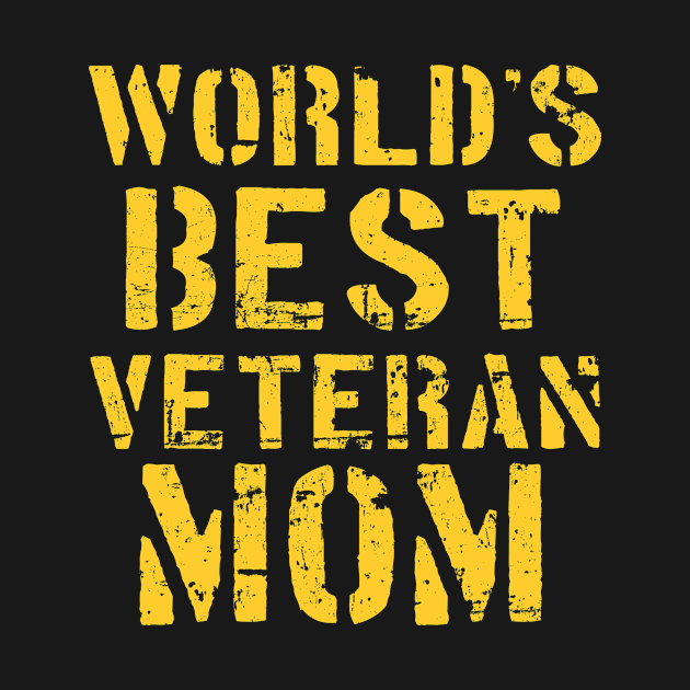 World's Best Veteran Mom Tshirt by andytruong