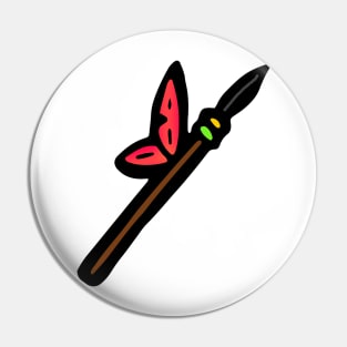 Spear Doodle Art Pin