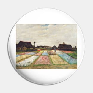 Flower Beds in Holland (1883) by Vincent Van Gogh Pin