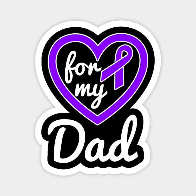 Hodgkins Lymphoma Dad Cancer Awareness Magnet by hony.white