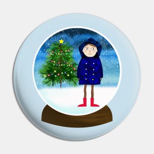 Christmas Snow Globe Pin