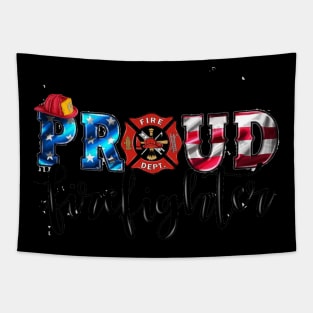 Proud firefighter Tapestry