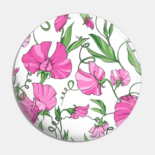 pink sweet pea Pin by  ESHA-Studio