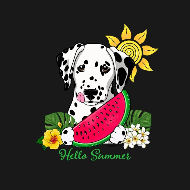 Dalmatian Hello Summer by FLCupcake