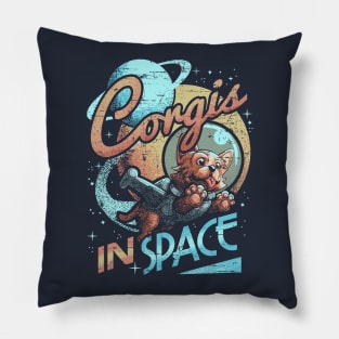 Corgis In Space Pillow