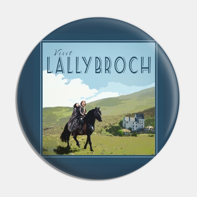 Visit Lallybroch Vintage Travel Poster Pin by ShawnaMac