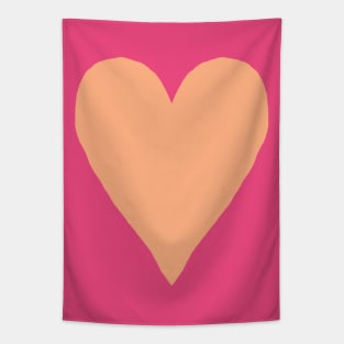 Peach Fuzz Heart Pantone Color of the Year 2024 Tapestry