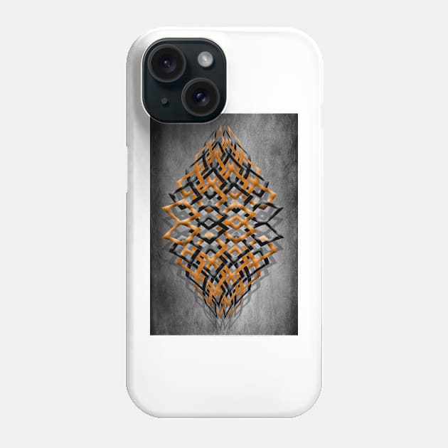 Geometric Orange Shapes Phone Case by piksimp