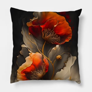 Painted Poppies 03 Pillow