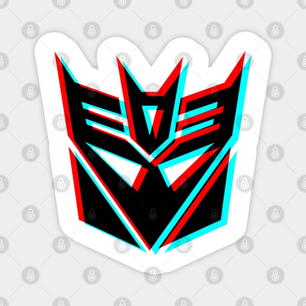 Retro 3D Glasses Style - Decepticon Gen 1 Magnet by ROBZILLA