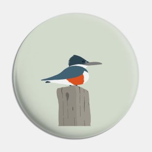 Belted Kingfisher Pin