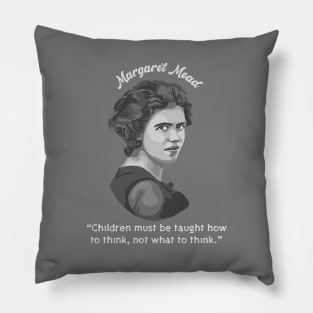 Margaret Mead Portrait and Quote Pillow