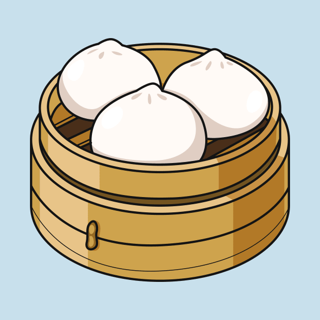 Dim sum cartoon illustration by Miss Cartoon