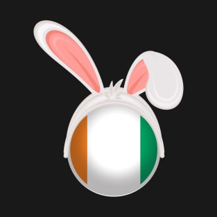 happy easter Côte d'Ivoire bunny ears flag cute designs T-Shirt