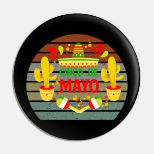 Cinco de Mayo Sunset Background Pin