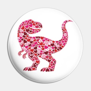 Valentine's Day Heart Dinosaur Pin