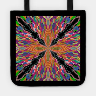 Color Splotches Mandala Tote