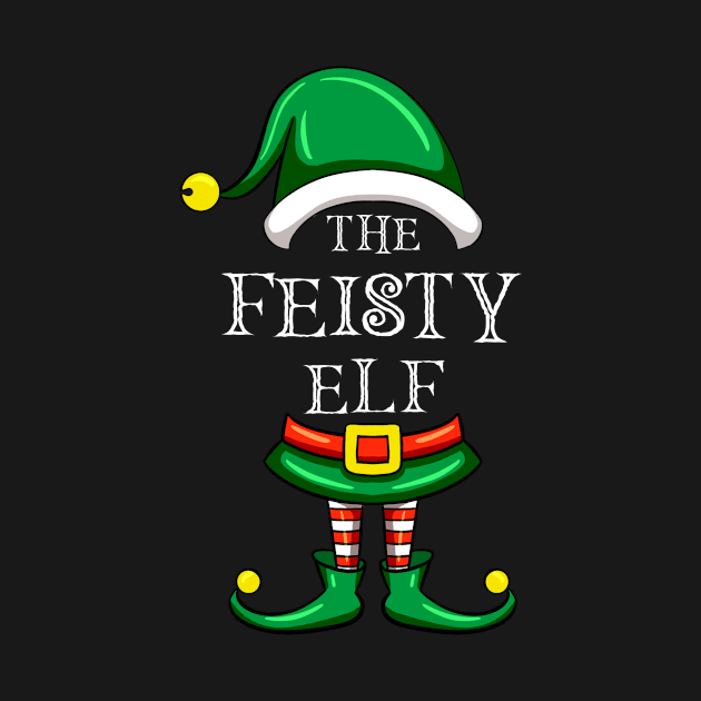 The Feisty Elf Matching Family Christmas Pajama by Maica