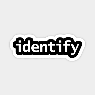 Identify Text in White Minimal Typography Magnet