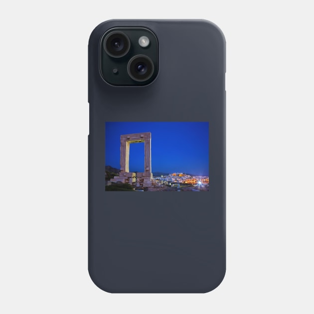 The Portara & the Chora - Naxos island Phone Case by Cretense72