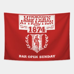 Vintage Midtown Attraction Philadelphia Bar Tapestry