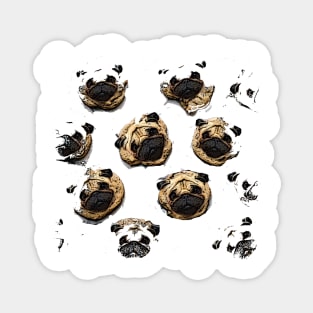 Pug pattern Magnet