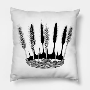 Crown of wheat Pillow