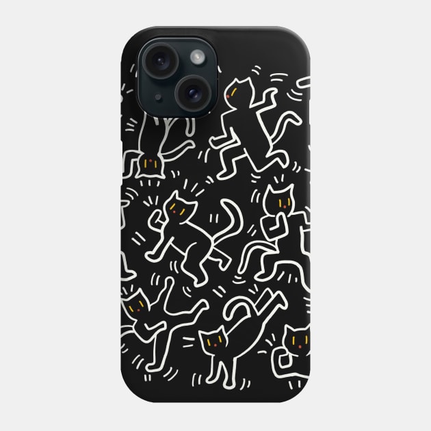 White acrobats cats Phone Case by Mimie20