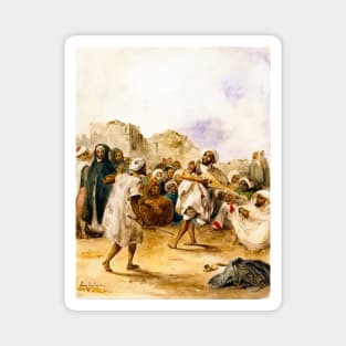 Travelling Performers, Morocco 1833, Eugène Delacroix Magnet