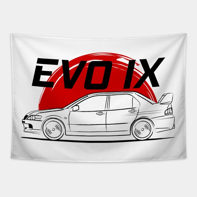 Lancer Evolution IX Racing EVO 9 Tapestry by GoldenTuners