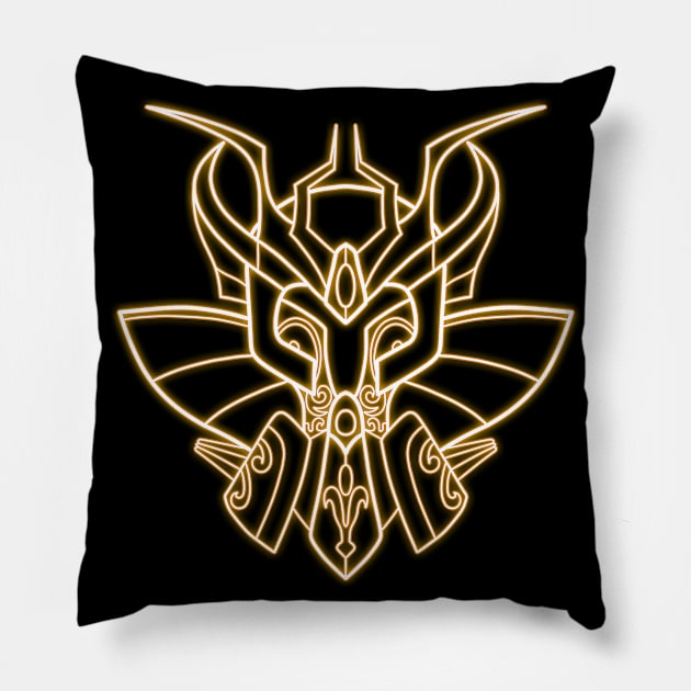 Neon Virgo Pillow by Andromedeus