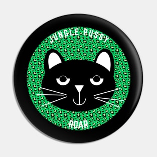 Black cat head Pin