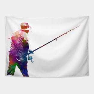 Fishing sport art #fishing Tapestry