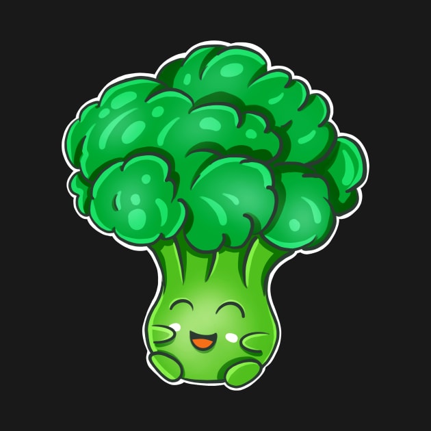 Broccoli Kawaii Cute Vegetable Veggie Essen Fun by Foxxy Merch