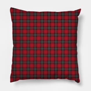 Red-black Checkered Plaid. Traditional Scottish ornament. Pillow