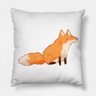 Cute fox drawing Pillow