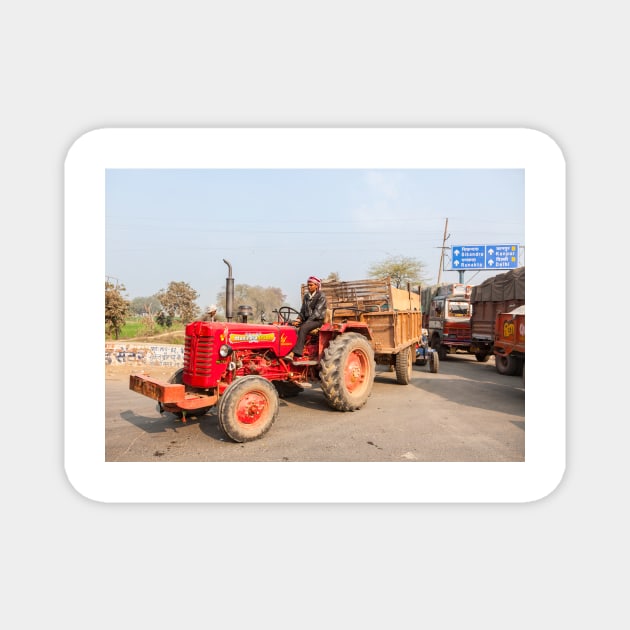 Mahindra 475 DI tractor in India Magnet by GrahamPrentice