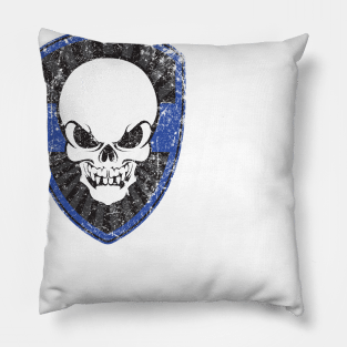 Thin Blue Line Skull Pillow